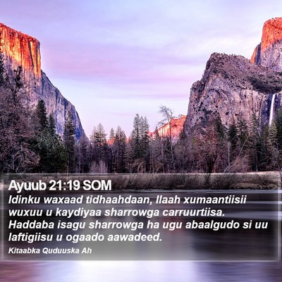 Ayuub 21:19 SOM Bible Verse Image
