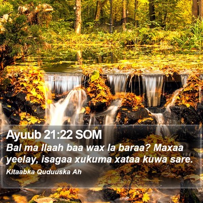 Ayuub 21:22 SOM Bible Verse Image