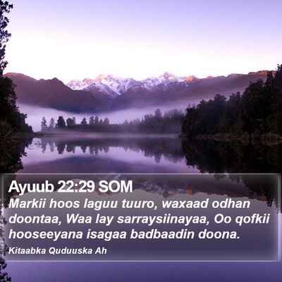 Ayuub 22:29 SOM Bible Verse Image