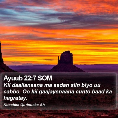 Ayuub 22:7 SOM Bible Verse Image