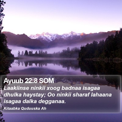 Ayuub 22:8 SOM Bible Verse Image