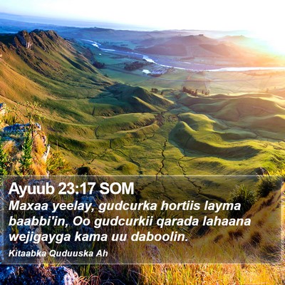 Ayuub 23:17 SOM Bible Verse Image