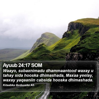 Ayuub 24:17 SOM Bible Verse Image