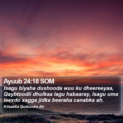Ayuub 24:18 SOM Bible Verse Image