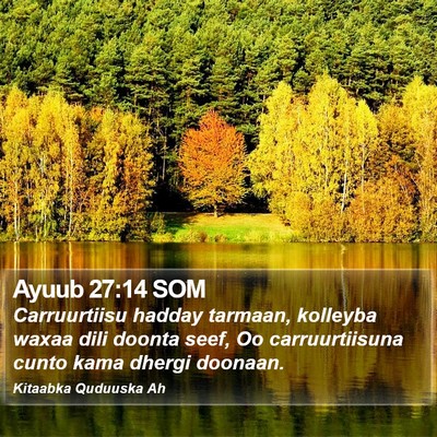 Ayuub 27:14 SOM Bible Verse Image