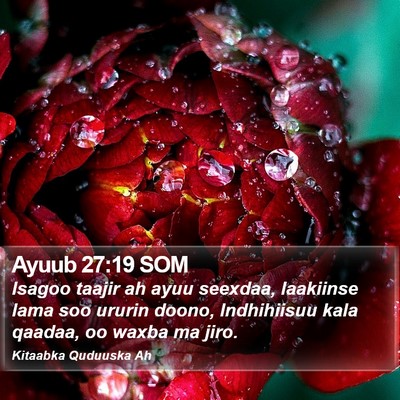 Ayuub 27:19 SOM Bible Verse Image