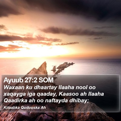 Ayuub 27:2 SOM Bible Verse Image