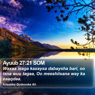 Ayuub 27:21 SOM Bible Verse Image