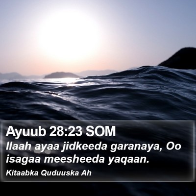 Ayuub 28:23 SOM Bible Verse Image