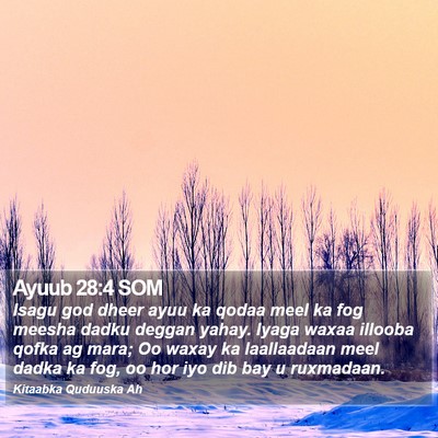 Ayuub 28:4 SOM Bible Verse Image