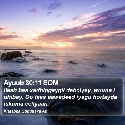 Ayuub 30:11 SOM Bible Verse Image
