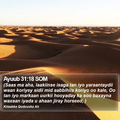 Ayuub 31:18 SOM Bible Verse Image