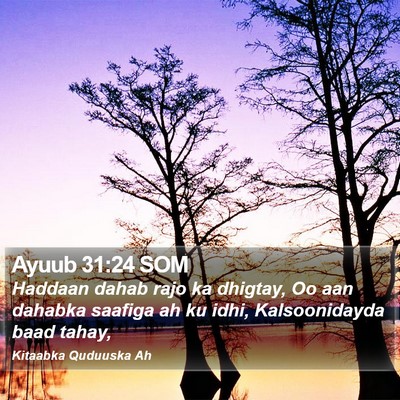 Ayuub 31:24 SOM Bible Verse Image