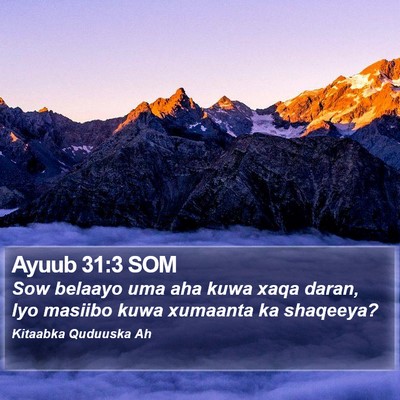 Ayuub 31:3 SOM Bible Verse Image