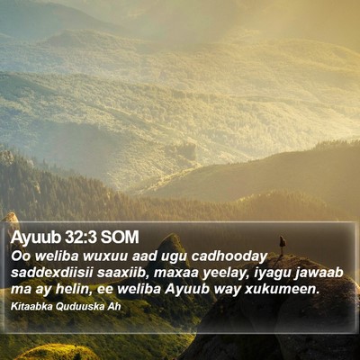 Ayuub 32:3 SOM Bible Verse Image