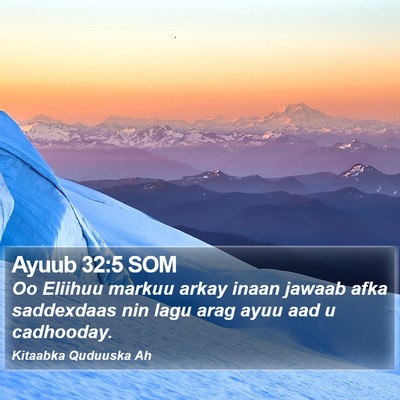 Ayuub 32:5 SOM Bible Verse Image