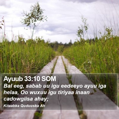 Ayuub 33:10 SOM Bible Verse Image
