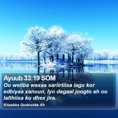 Ayuub 33:19 SOM Bible Verse Image