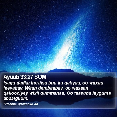 Ayuub 33:27 SOM Bible Verse Image