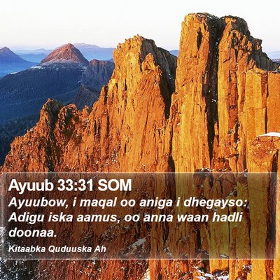Ayuub 33:31 SOM Bible Verse Image