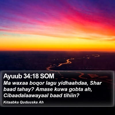 Ayuub 34:18 SOM Bible Verse Image