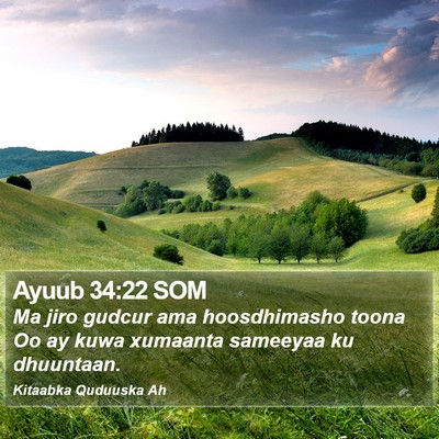 Ayuub 34:22 SOM Bible Verse Image