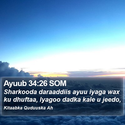 Ayuub 34:26 SOM Bible Verse Image