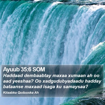 Ayuub 35:6 SOM Bible Verse Image