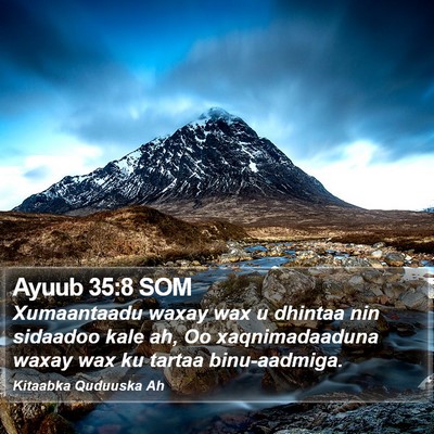 Ayuub 35:8 SOM Bible Verse Image