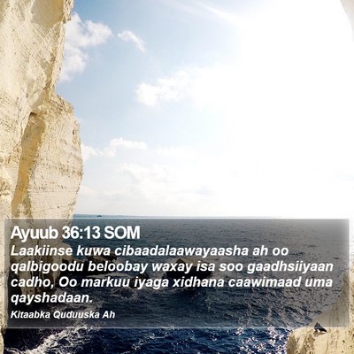 Ayuub 36:13 SOM Bible Verse Image