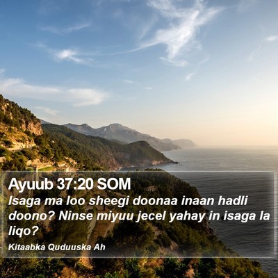 Ayuub 37:20 SOM Bible Verse Image