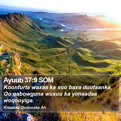 Ayuub 37:9 SOM Bible Verse Image