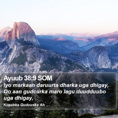 Ayuub 38:9 SOM Bible Verse Image