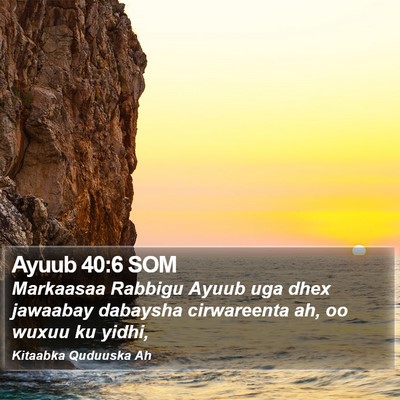 Ayuub 40:6 SOM Bible Verse Image