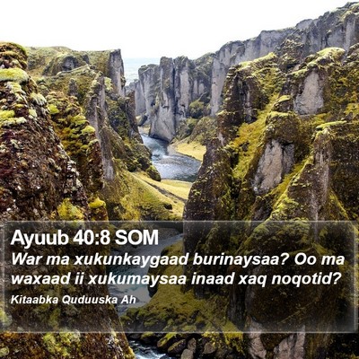 Ayuub 40:8 SOM Bible Verse Image