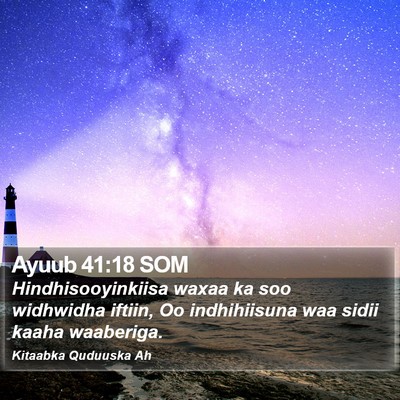 Ayuub 41:18 SOM Bible Verse Image