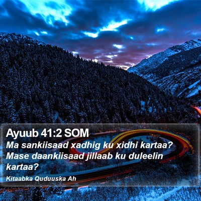 Ayuub 41:2 SOM Bible Verse Image