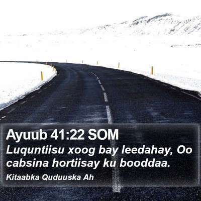 Ayuub 41:22 SOM Bible Verse Image