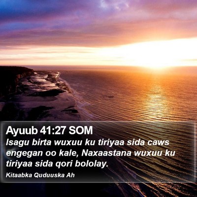 Ayuub 41:27 SOM Bible Verse Image