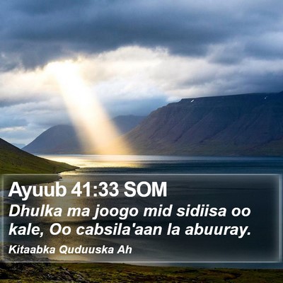 Ayuub 41:33 SOM Bible Verse Image