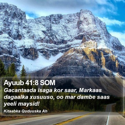 Ayuub 41:8 SOM Bible Verse Image