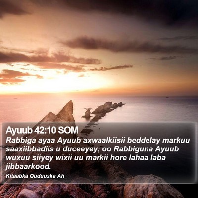 Ayuub 42:10 SOM Bible Verse Image