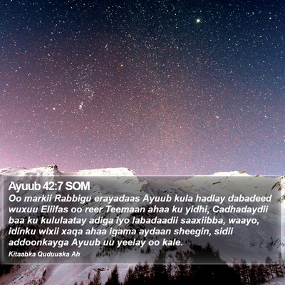 Ayuub 42:7 SOM Bible Verse Image