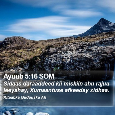 Ayuub 5:16 SOM Bible Verse Image