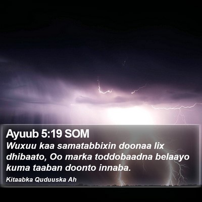 Ayuub 5:19 SOM Bible Verse Image
