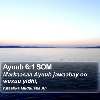 Ayuub 6:1 SOM Bible Verse Image