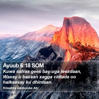 Ayuub 6:18 SOM Bible Verse Image