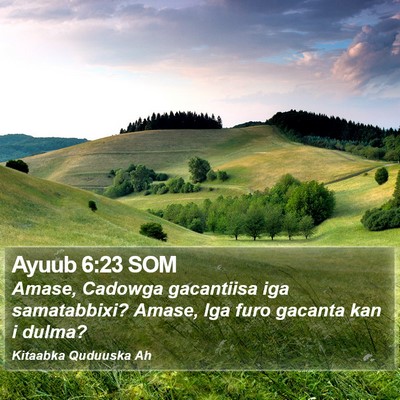 Ayuub 6:23 SOM Bible Verse Image