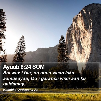 Ayuub 6:24 SOM Bible Verse Image