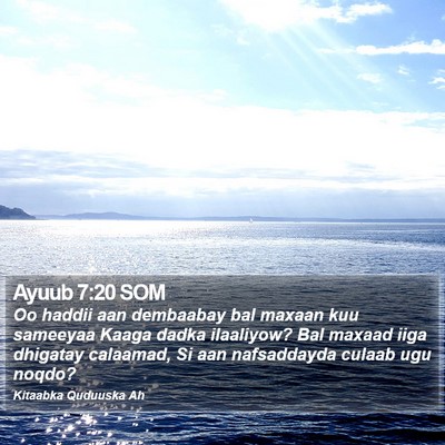 Ayuub 7:20 SOM Bible Verse Image